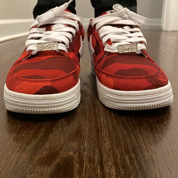 RED CAMO BAPE STA LOW                                   GREAT CONDITION - Picture 8 of 9